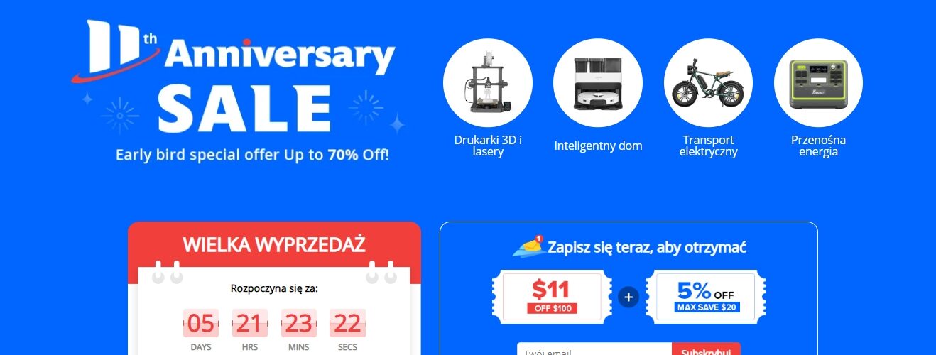 Geekbuying | Wyprzedaż z okazji 11 rocznicy