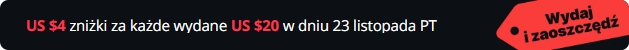 automatyczna zniżka -$4 za każde $20