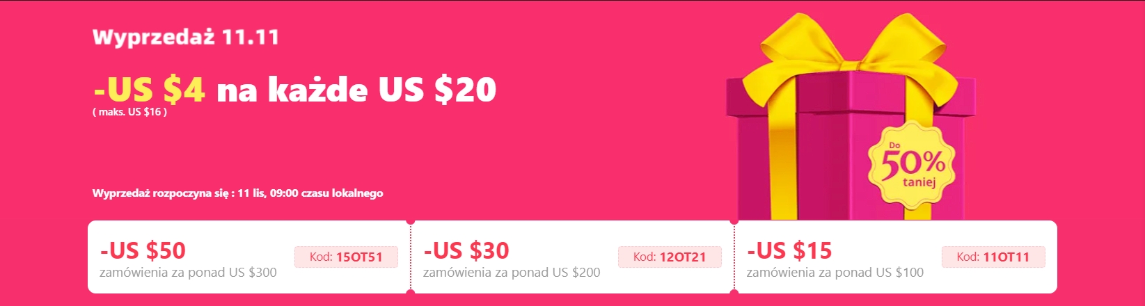 Wyprzedaż 11.11